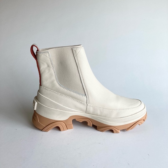 New Sorel Natural Seasalt Waterproof Leather Lug Outsole Chelsea Boots size 7.5 - Picture 5 of 14